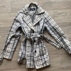 Plaid Waistcoat Jacket 